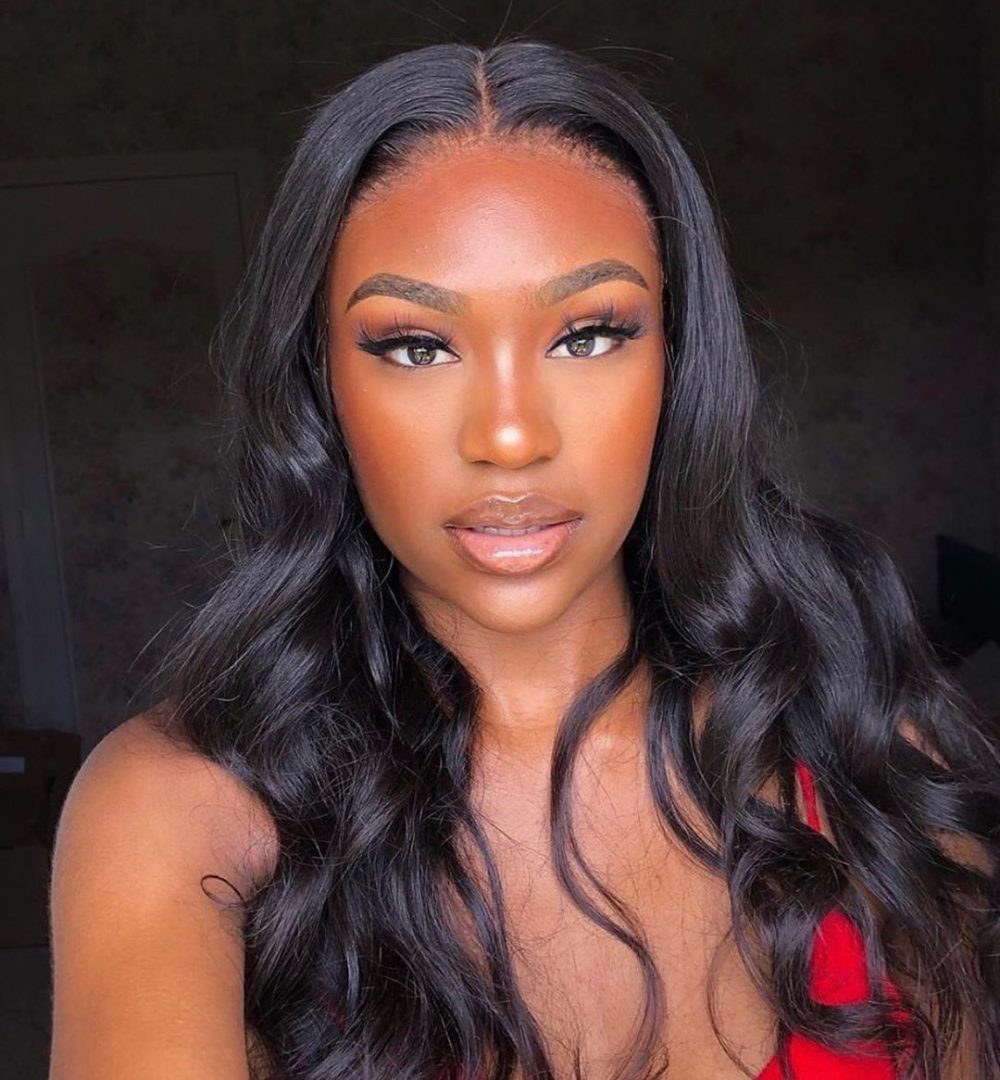 Hairstyle featuring a lace frontal