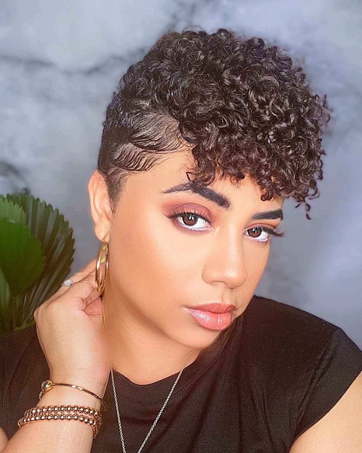 Naturally tapered pixie haircut