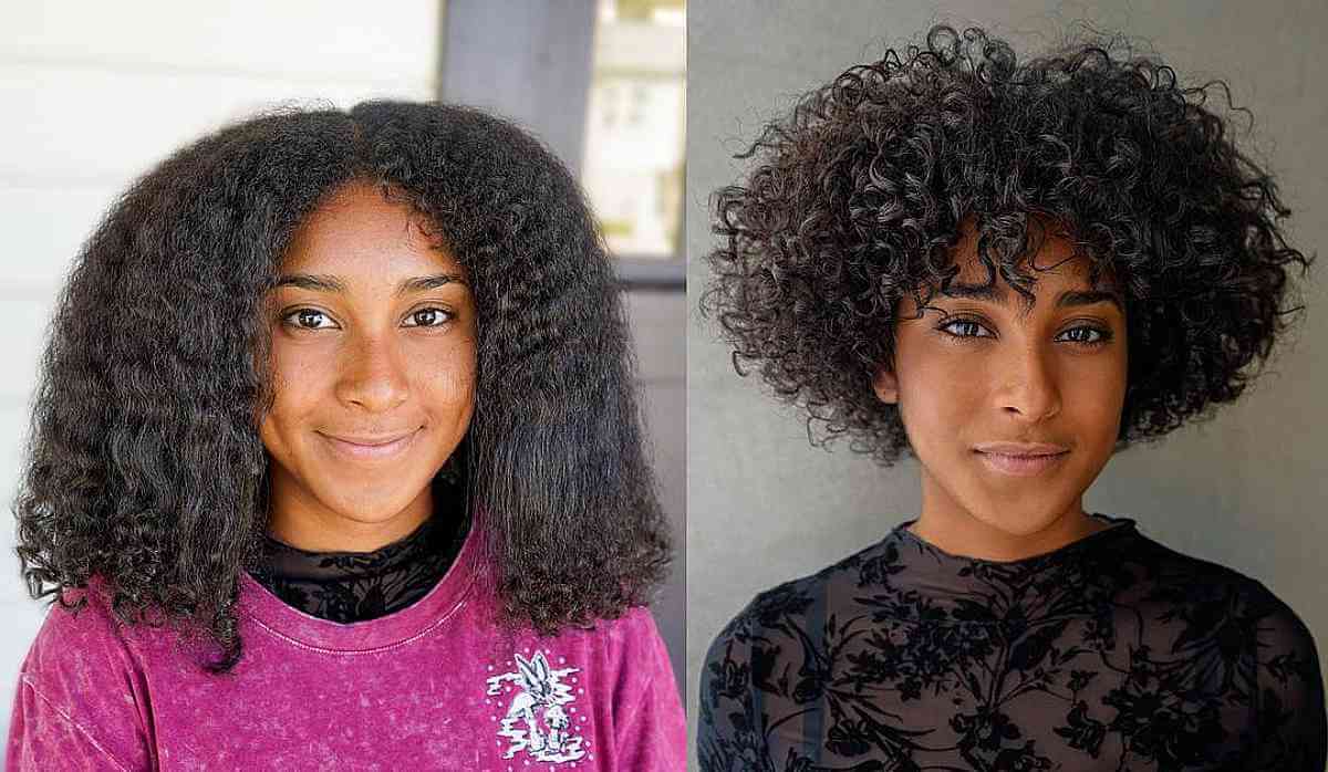 Beautiful short curls for black hair