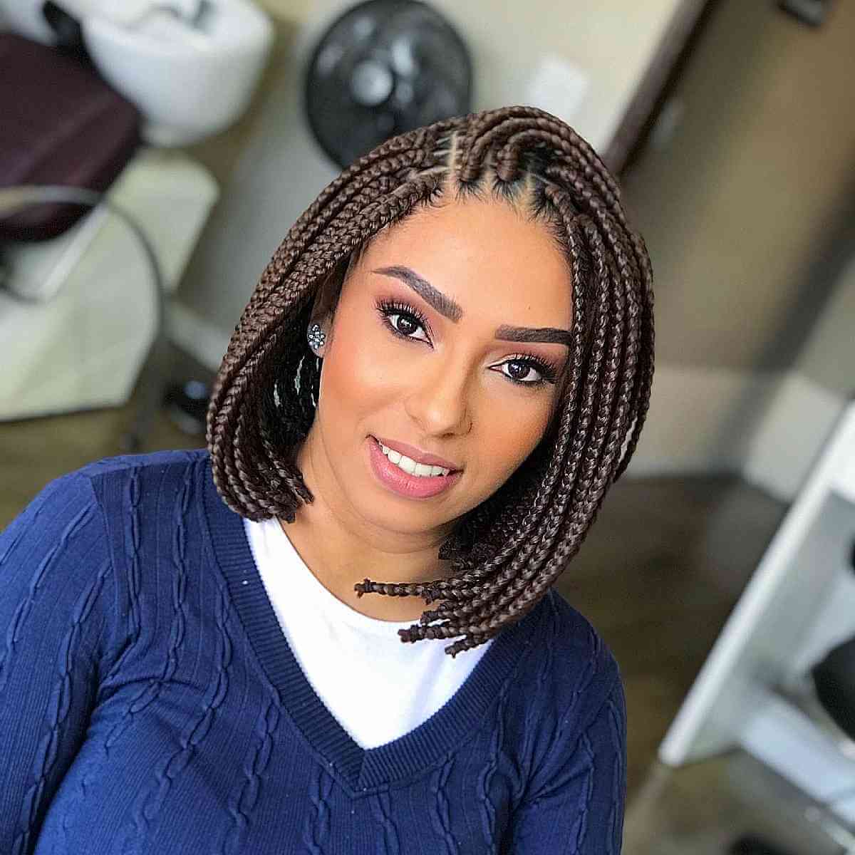 Stylish Short Hair Ghana Braids