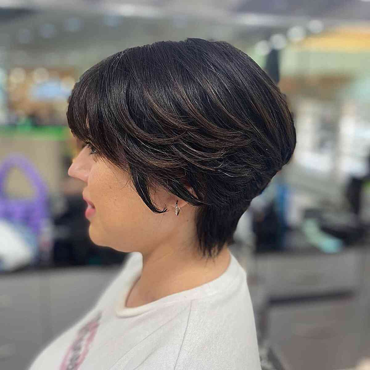 A pixie bob with tapered ends and gentle layers