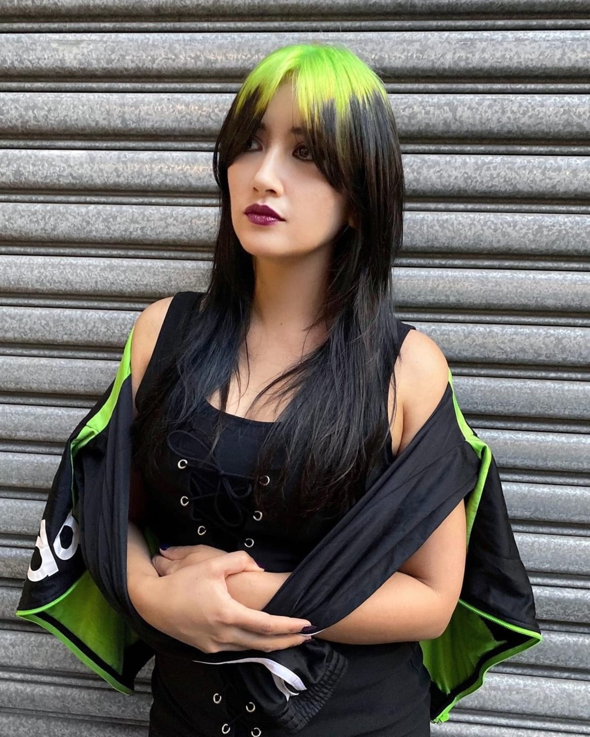 Bright green roots inspired by Billie Eilish