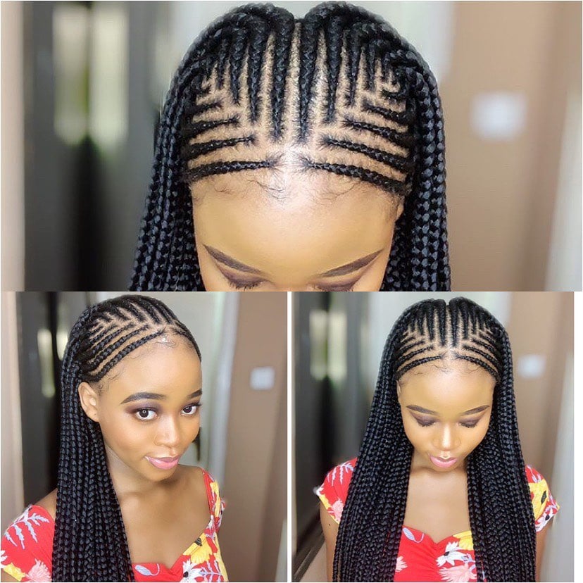 Thin Ghana braids