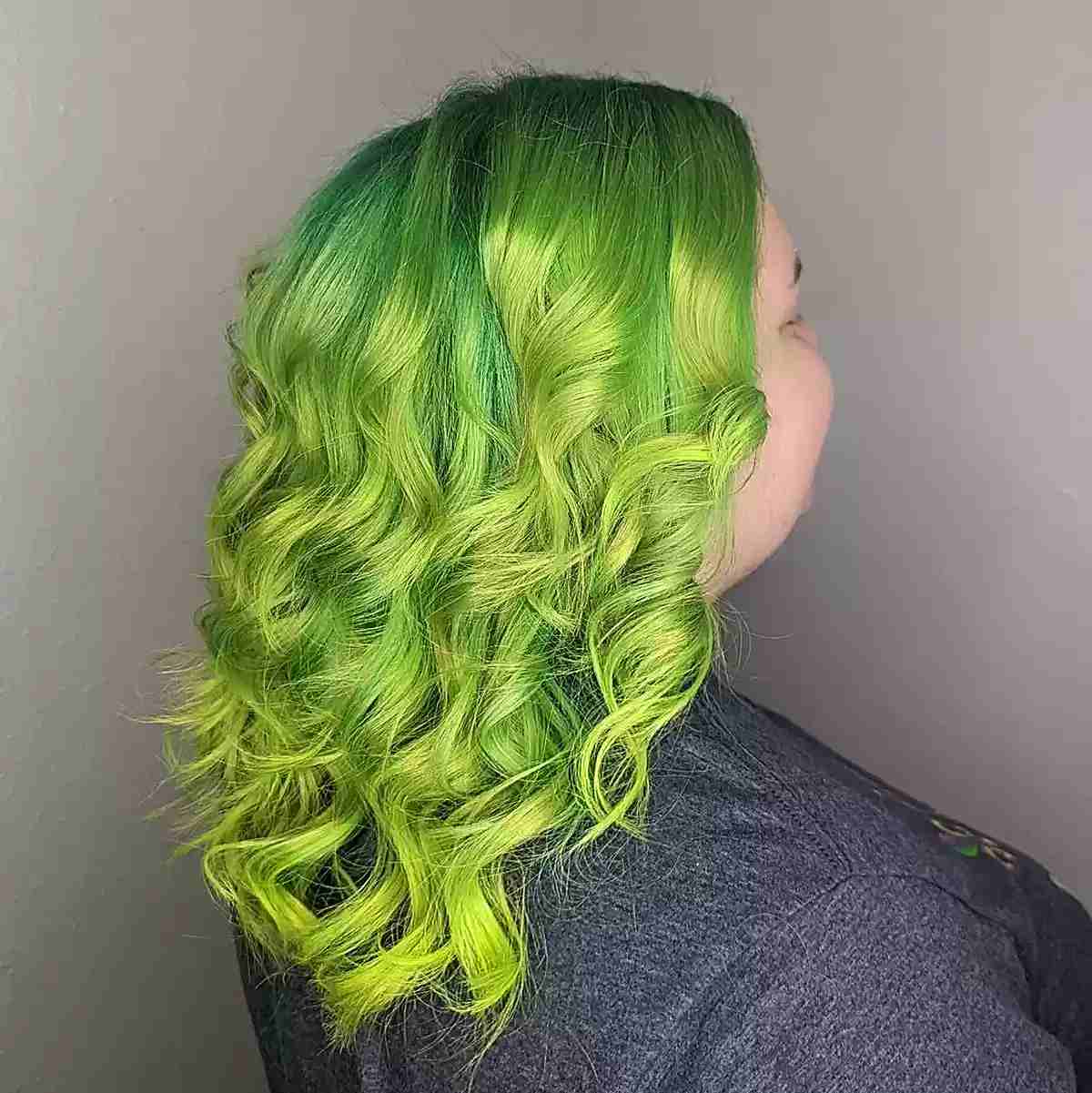 Vivid green hair