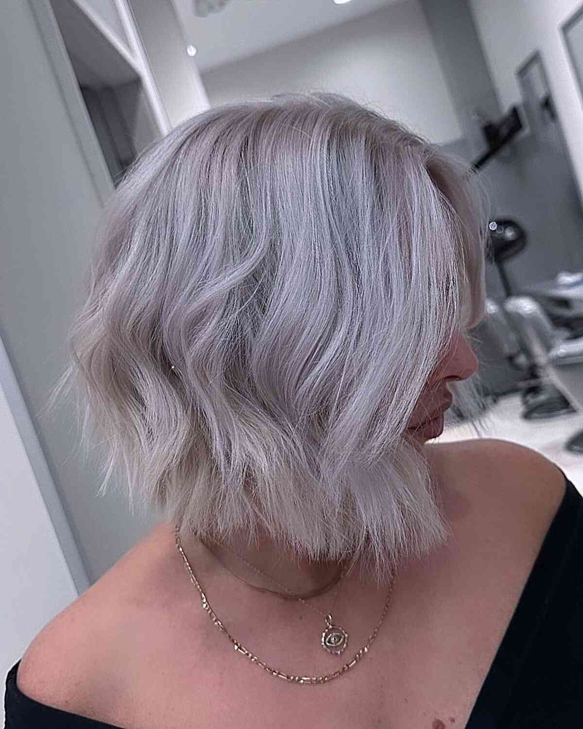 Platinum Lob with Textured Layers