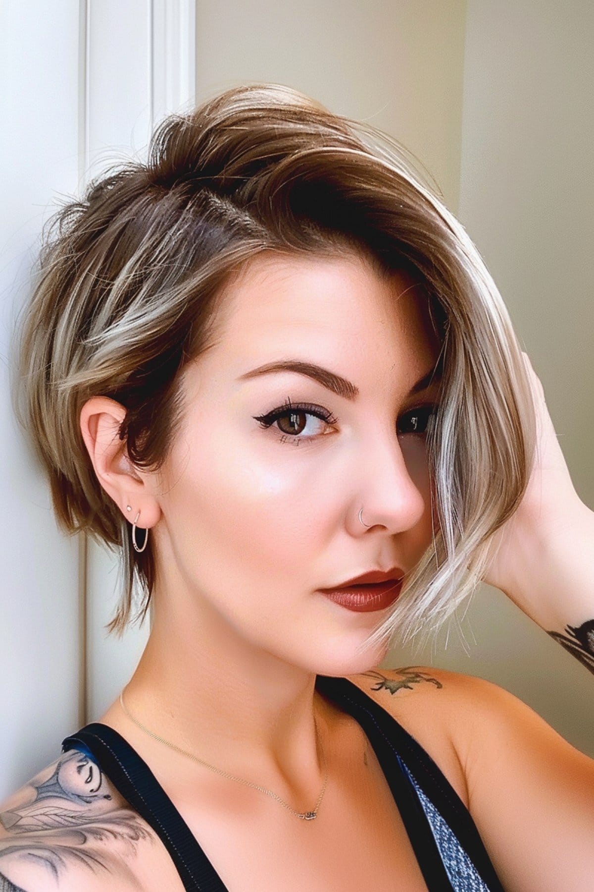 Stylish Balayage Bob with Textured Volume