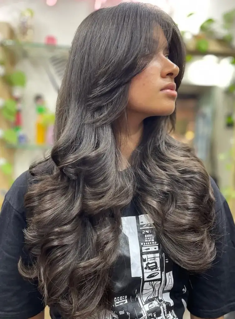 Gently Layered Long Curls