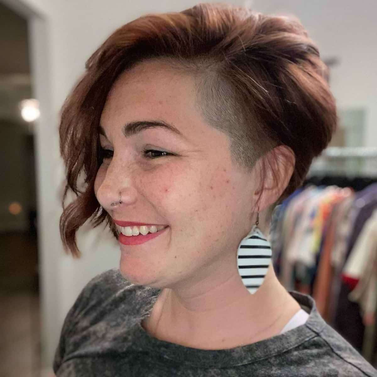 Textured Long Pixie with Undercut for Short Thick Hair
