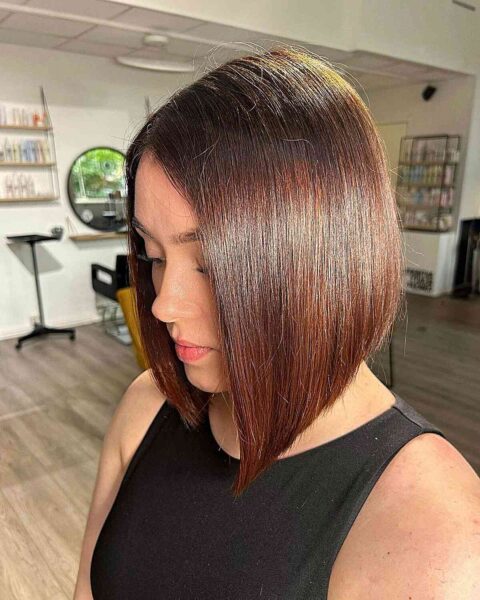 Easygoing A-Line Sloppy Bob Hairstyle