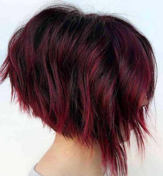 Daring Textured A-Line Bob Hairstyle Cut