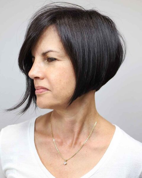 Fashionable Compact Stylish Short A-Line Bob Hairstyle Cut