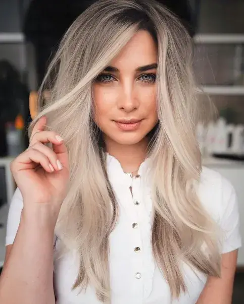 Gentle Layering for Ash Blonde Hair