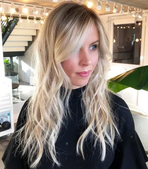 Textured Blond Shag for Fine, Long Hair