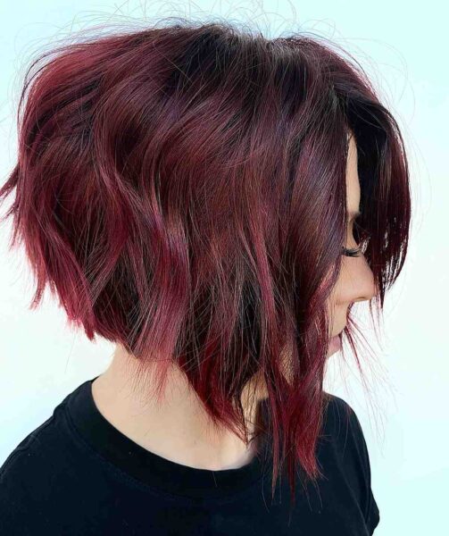 Cascading Beachy Wavy A-Line Bob Hairstyle Cut for a Carefree Look