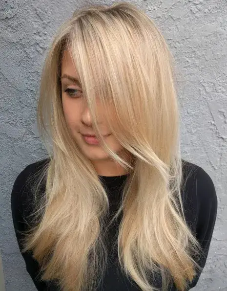 Straight Hair with Layered Volume