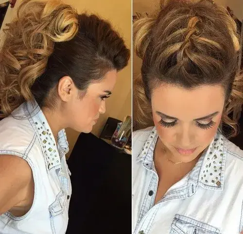 Dual-Tone High Ponytail with Fauxhawk