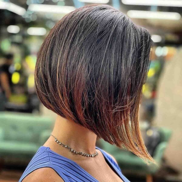 Refined and Up-to-Date Sleek Modern A-Line Bob Hairstyle Cut