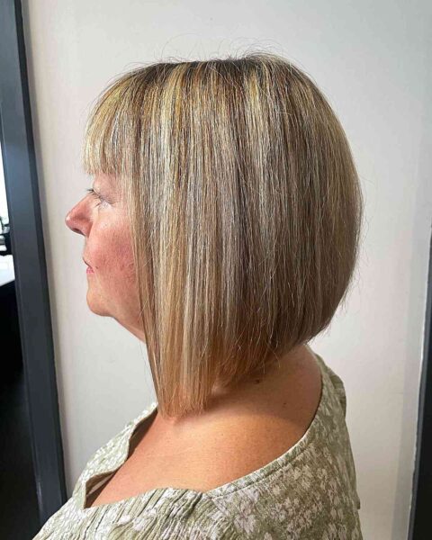Modern Graded A-Line with Stylish Fringe Cut