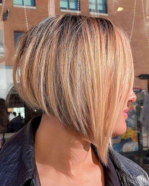 Textured Sheared A-Line Bob Cut for a Polished Look