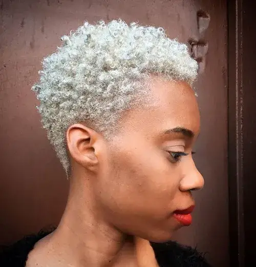 Soft Blonde Afro