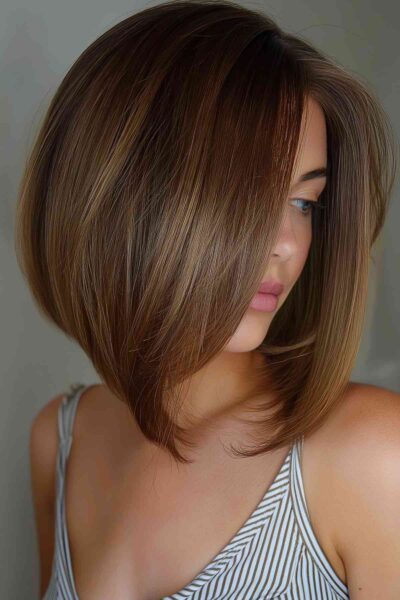 Captivating Harmonious-Hued A-Line Bob Cut