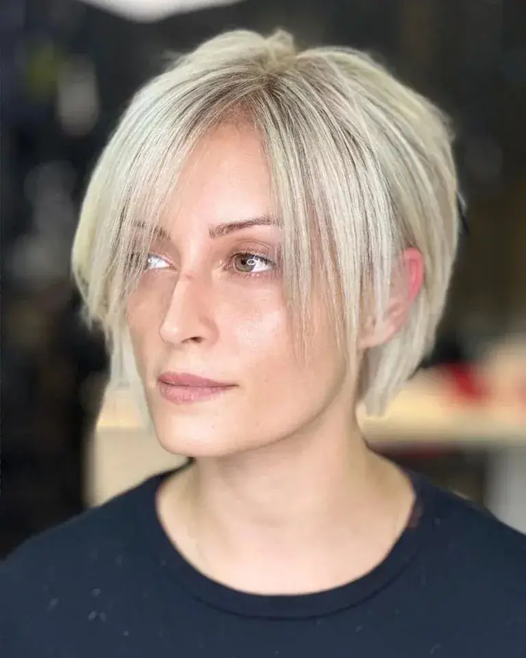 Layered Pixie Bob with Extended Side Bangs