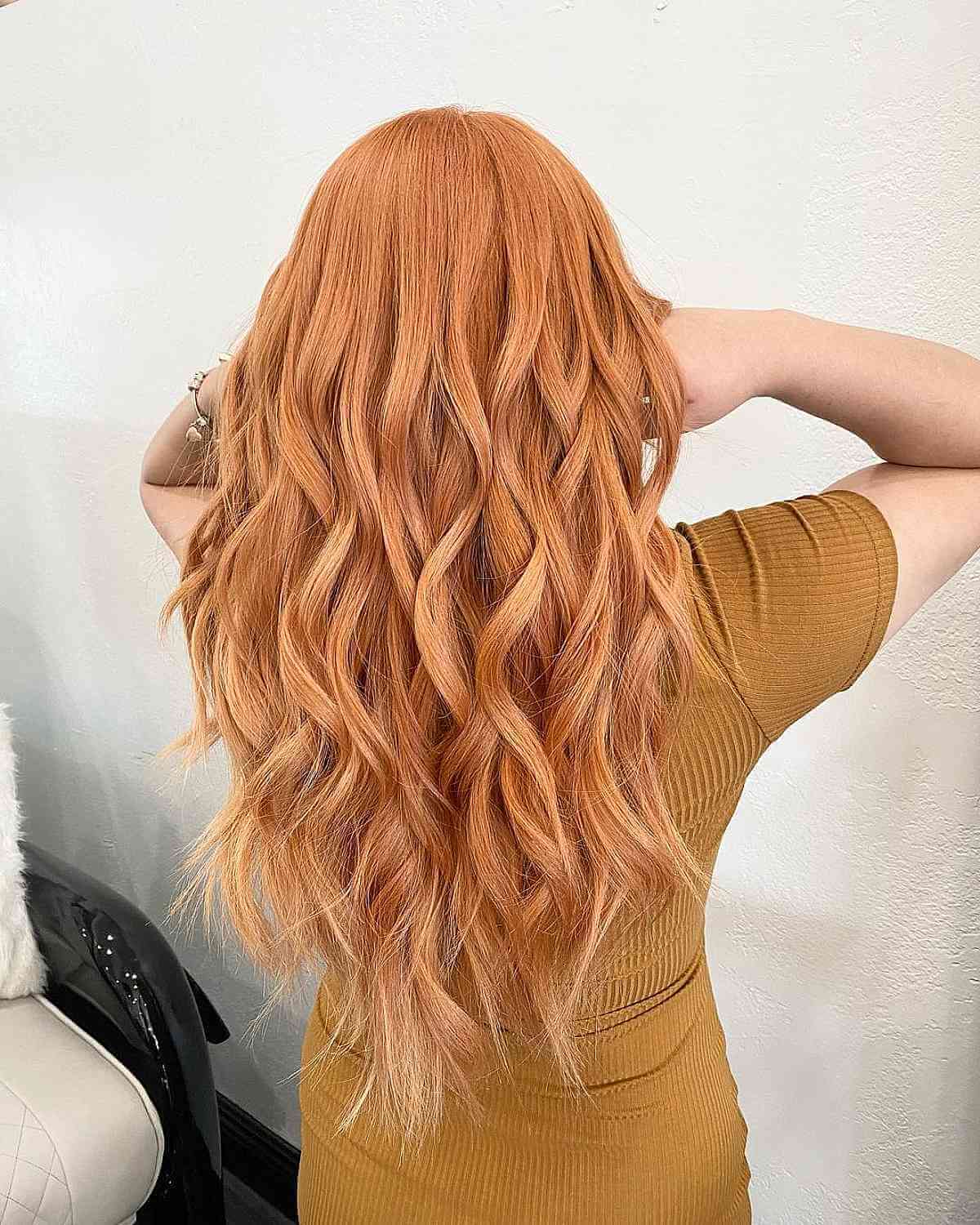 Gorgeous Long Light Peach Copper Hair