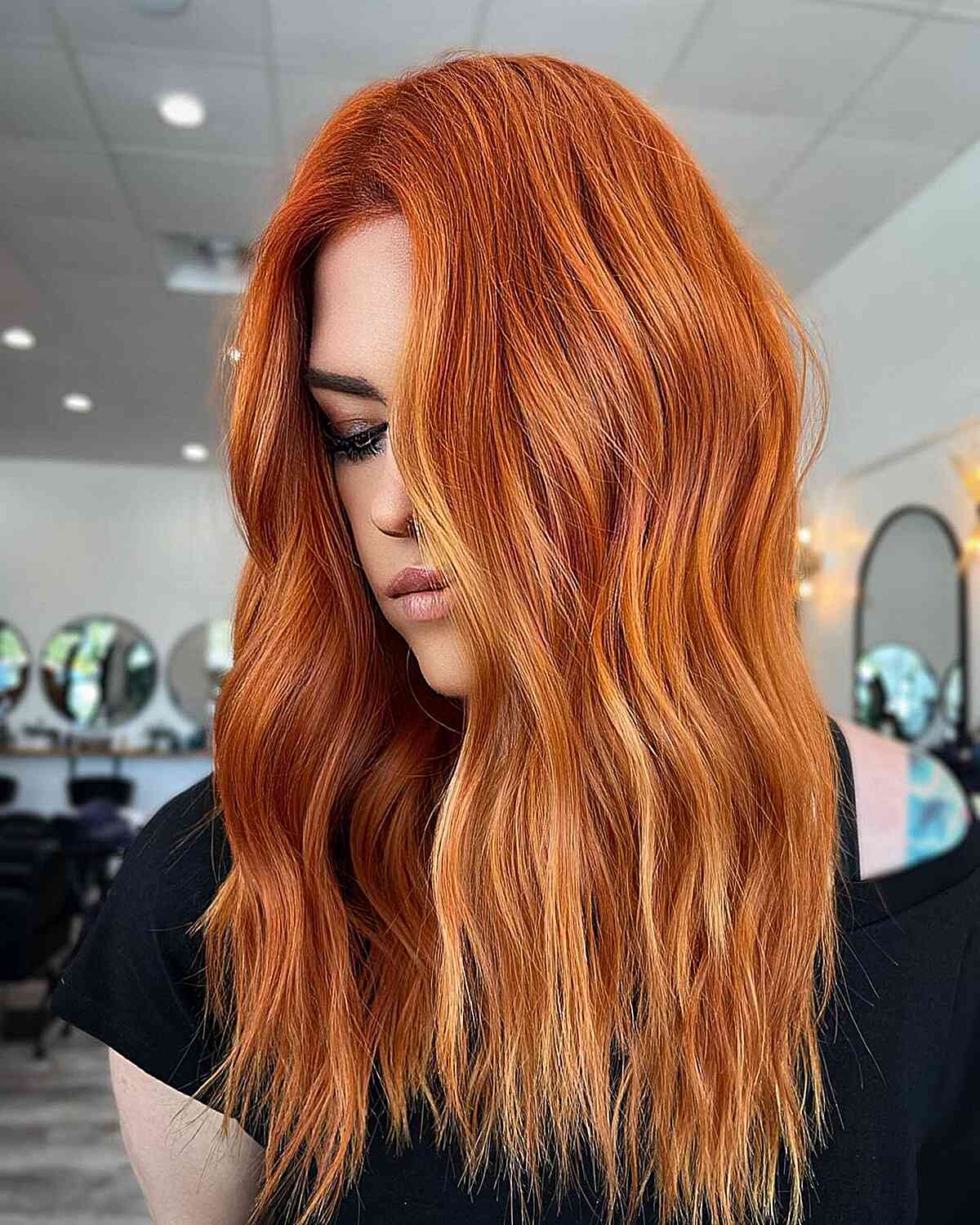 Long Hair in Copper Pumpkin Spice