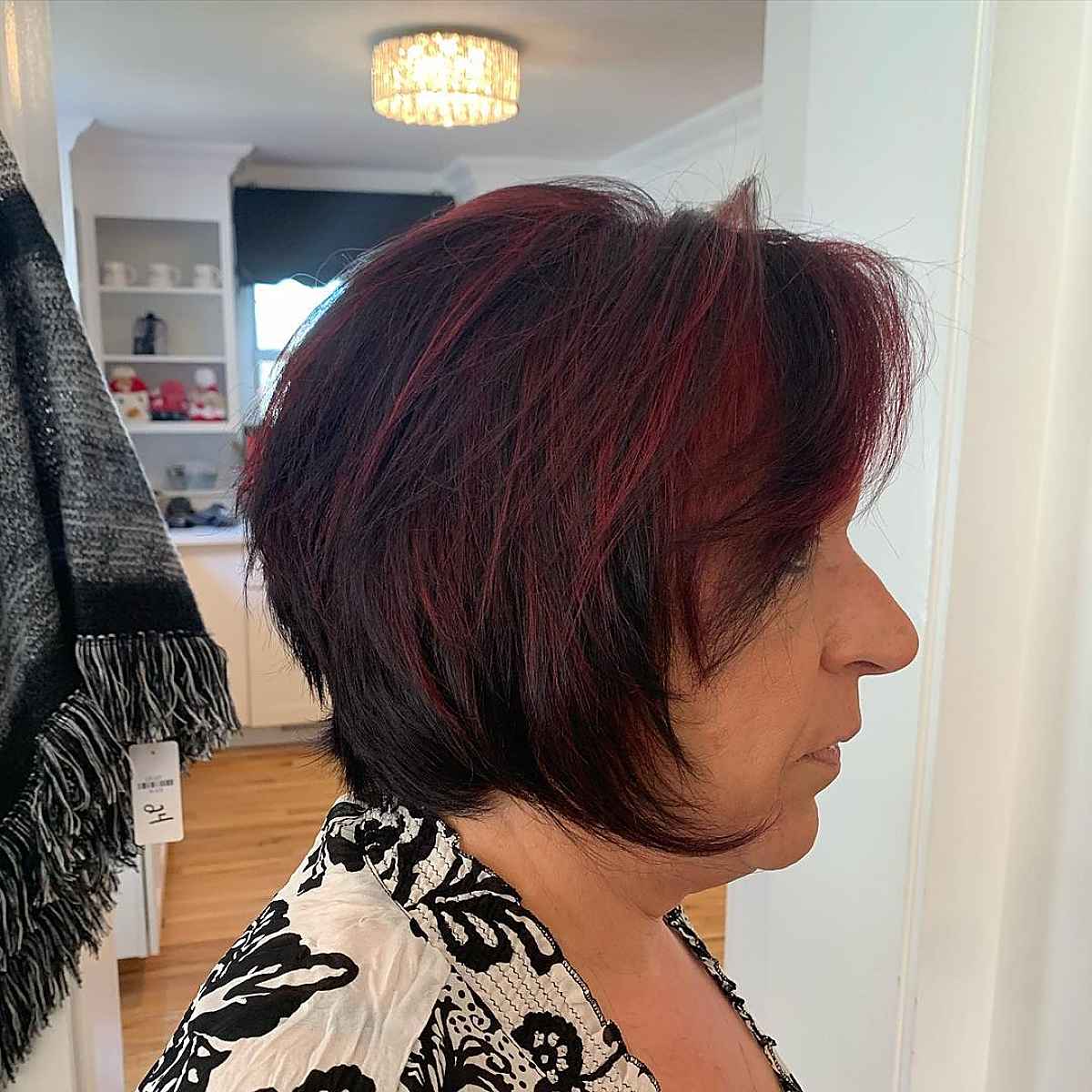 Dark Hair with Red Accents